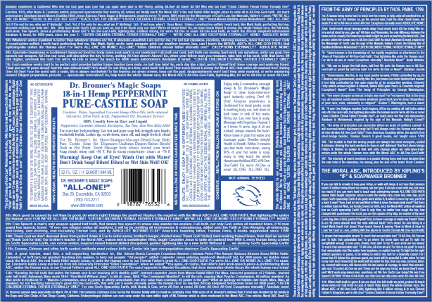 dr bronner's magic soap label