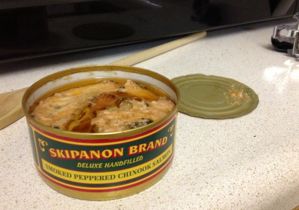 skipanon brand smoked peppered chinook salmon